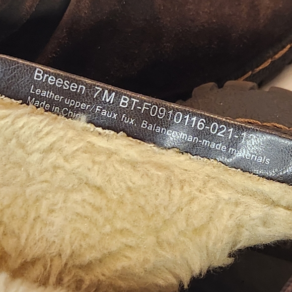 🐾 BareTraps Breesen Brown Suede Leather and Faux Fur Boots Size 7 - Picture 3 of 10